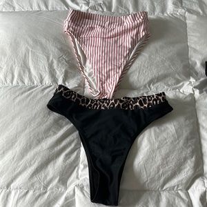 High waisted bikini bottoms